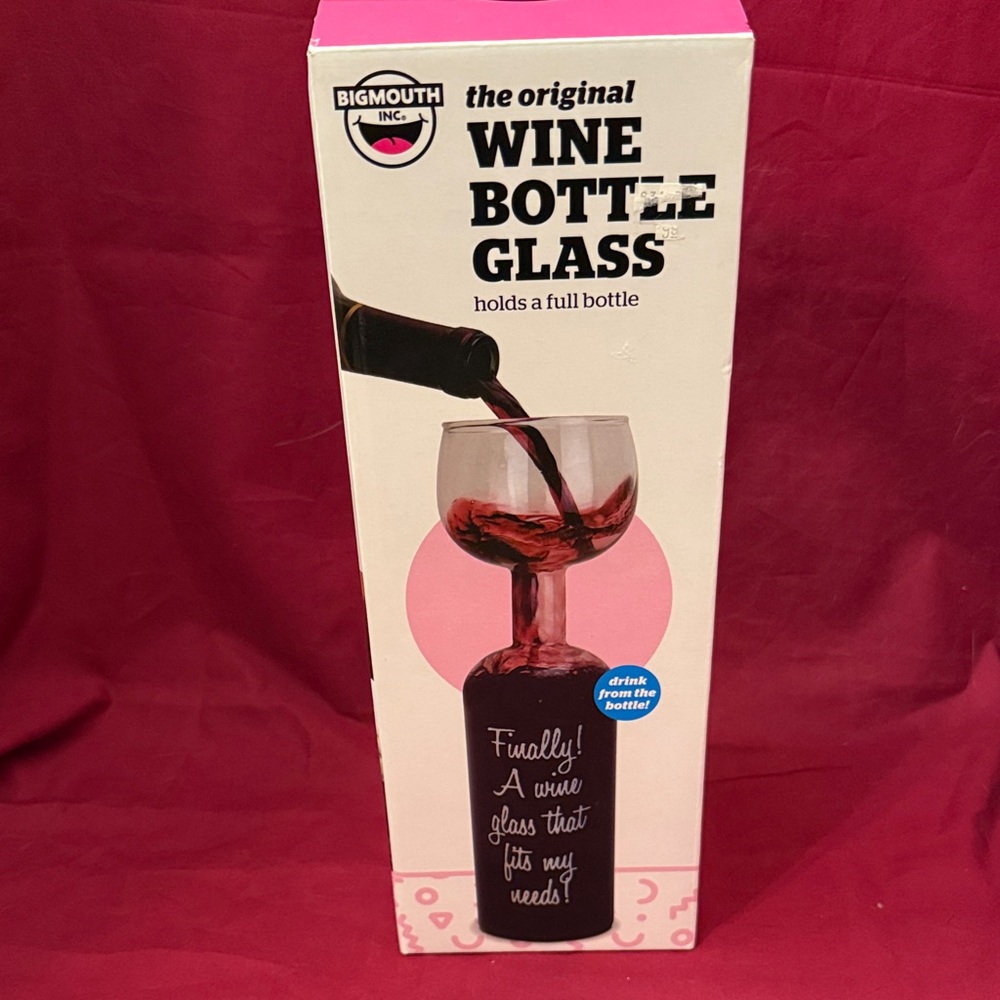 🦄 2 for $10 🦄 BigMouth Inc Wine Bottle Glass | Holds Full Bottle Funny Wine Gift